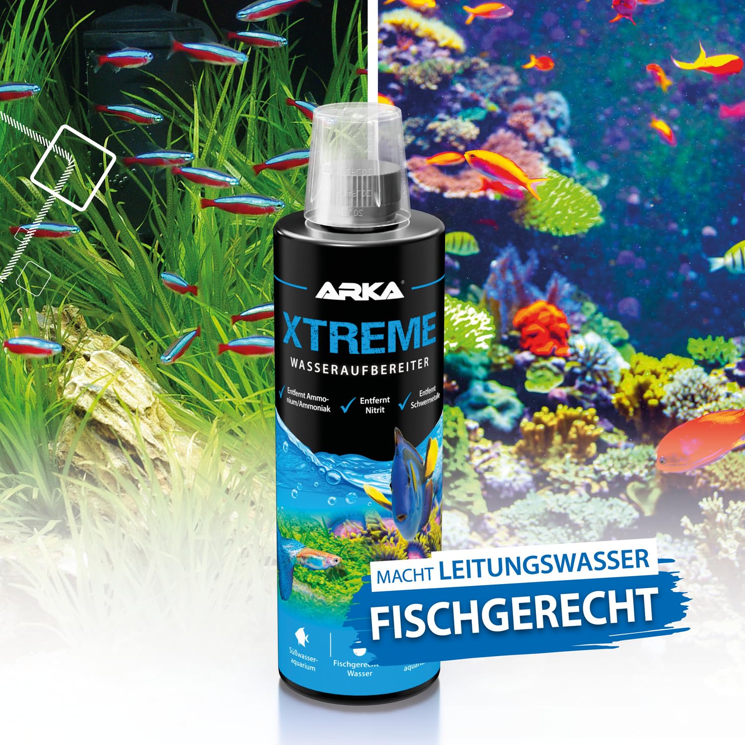 ARKA Microbe-Lift XTA16 all-stages use shown for fish at all life stages.