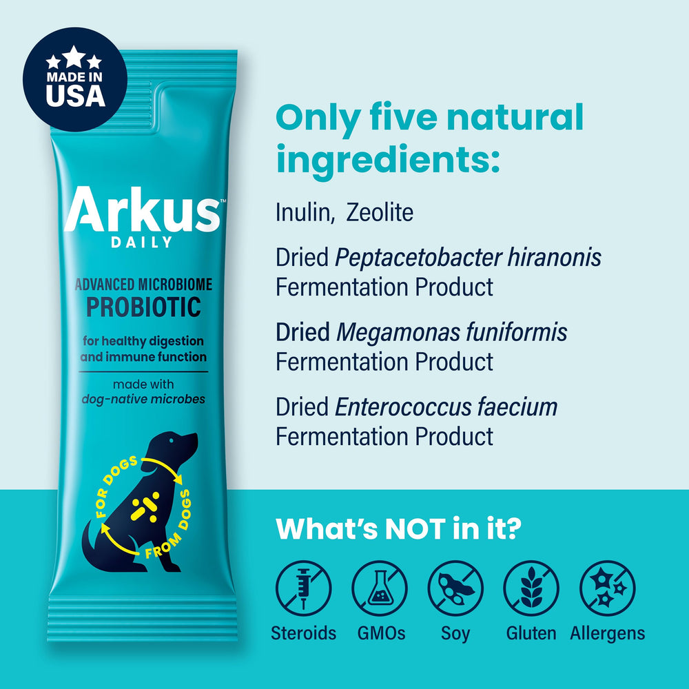 ARKUS Daily USA-made non-GMO gluten-free formula reassurance.