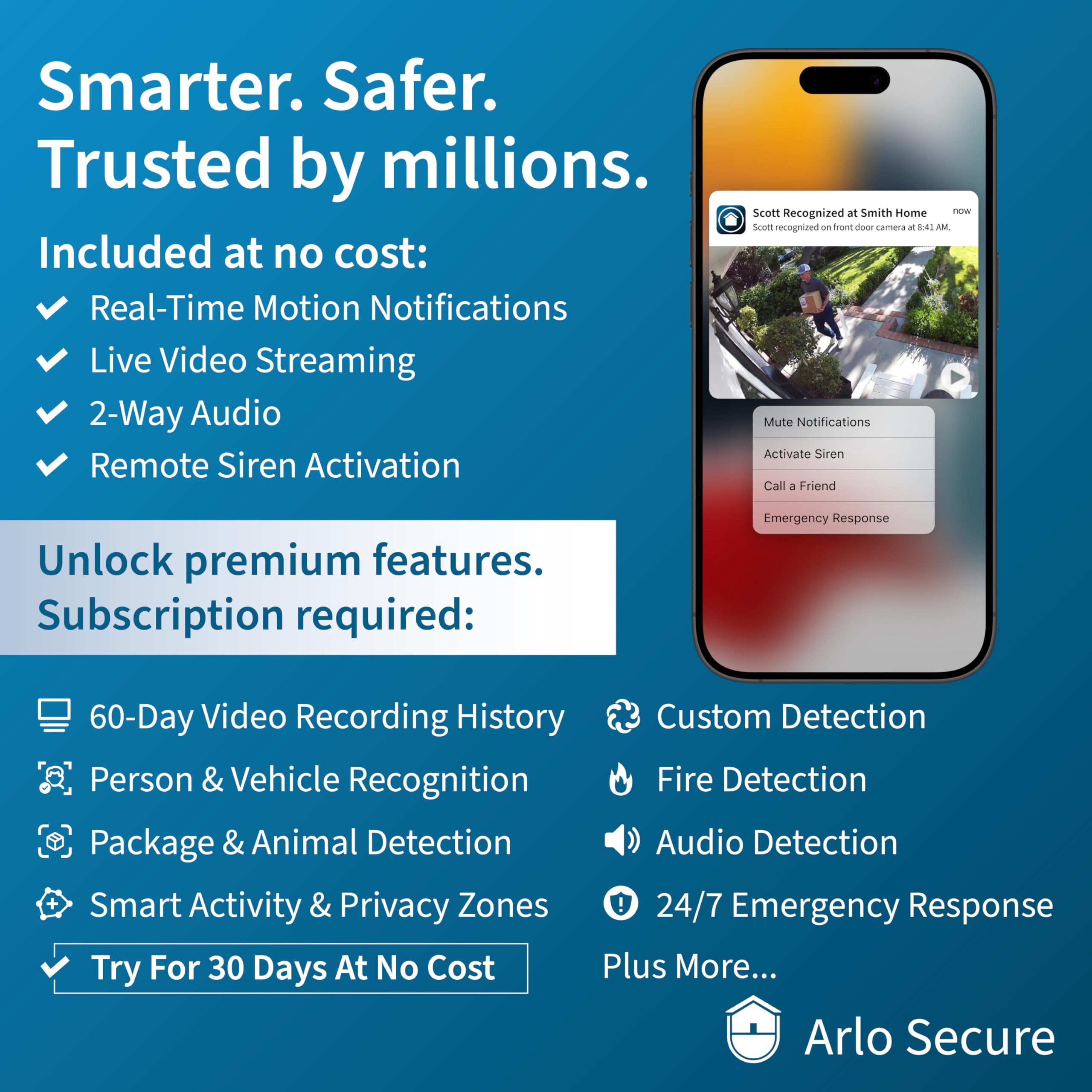 Arlo Essential Indoor Camera HD 2-way audio to speak with family.