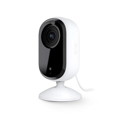 Arlo Essential Indoor Camera HD wide view for reliable home monitoring.
