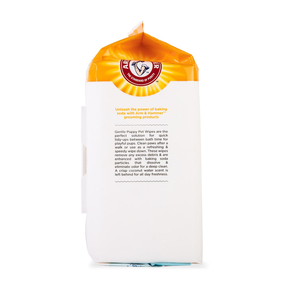 Arm & Hammer dog grooming wipes resealable pouch for travel use