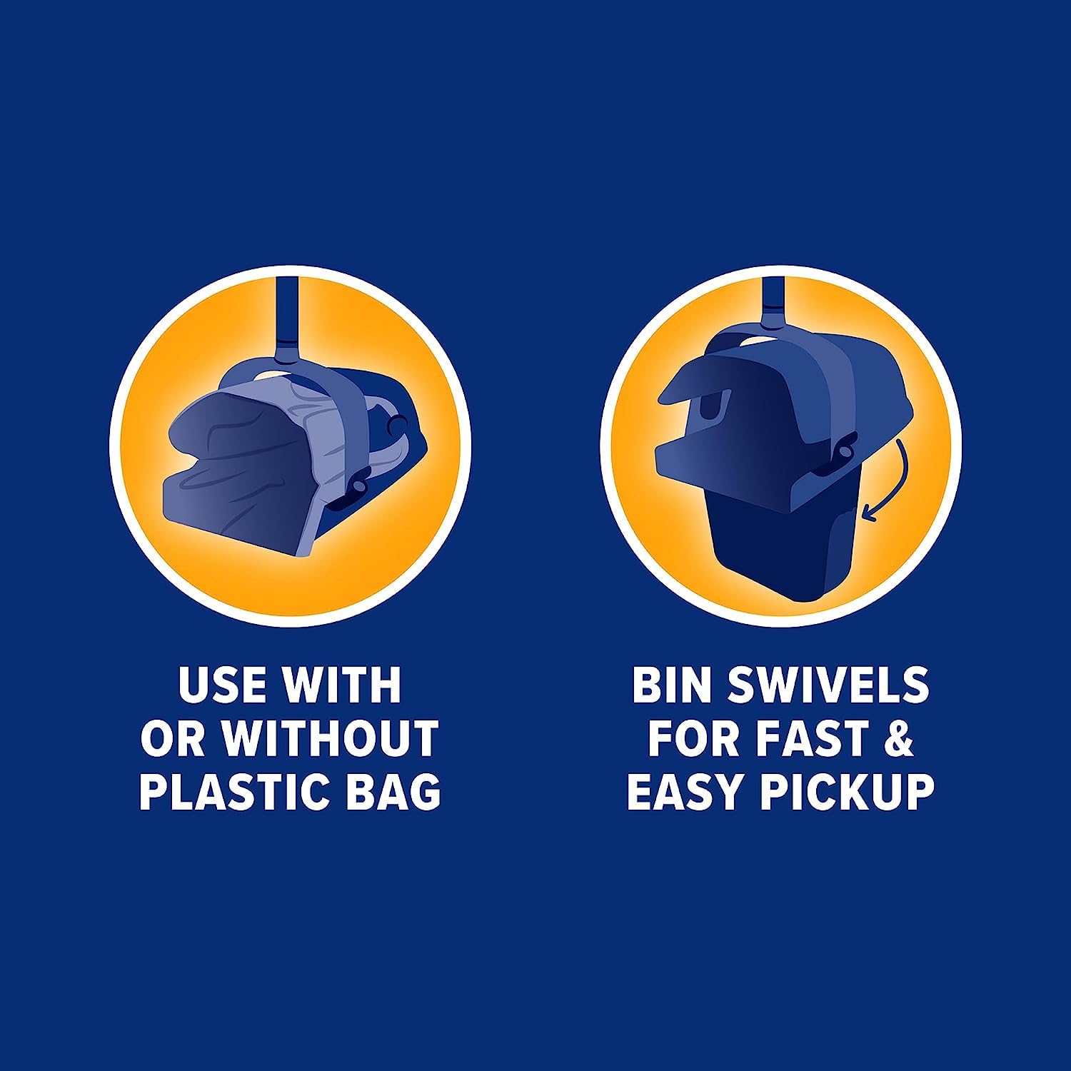 Arm & Hammer pooper scooper with compact storage keeps your yard tidy.