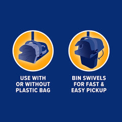 Arm & Hammer pooper scooper with compact storage keeps your yard tidy.