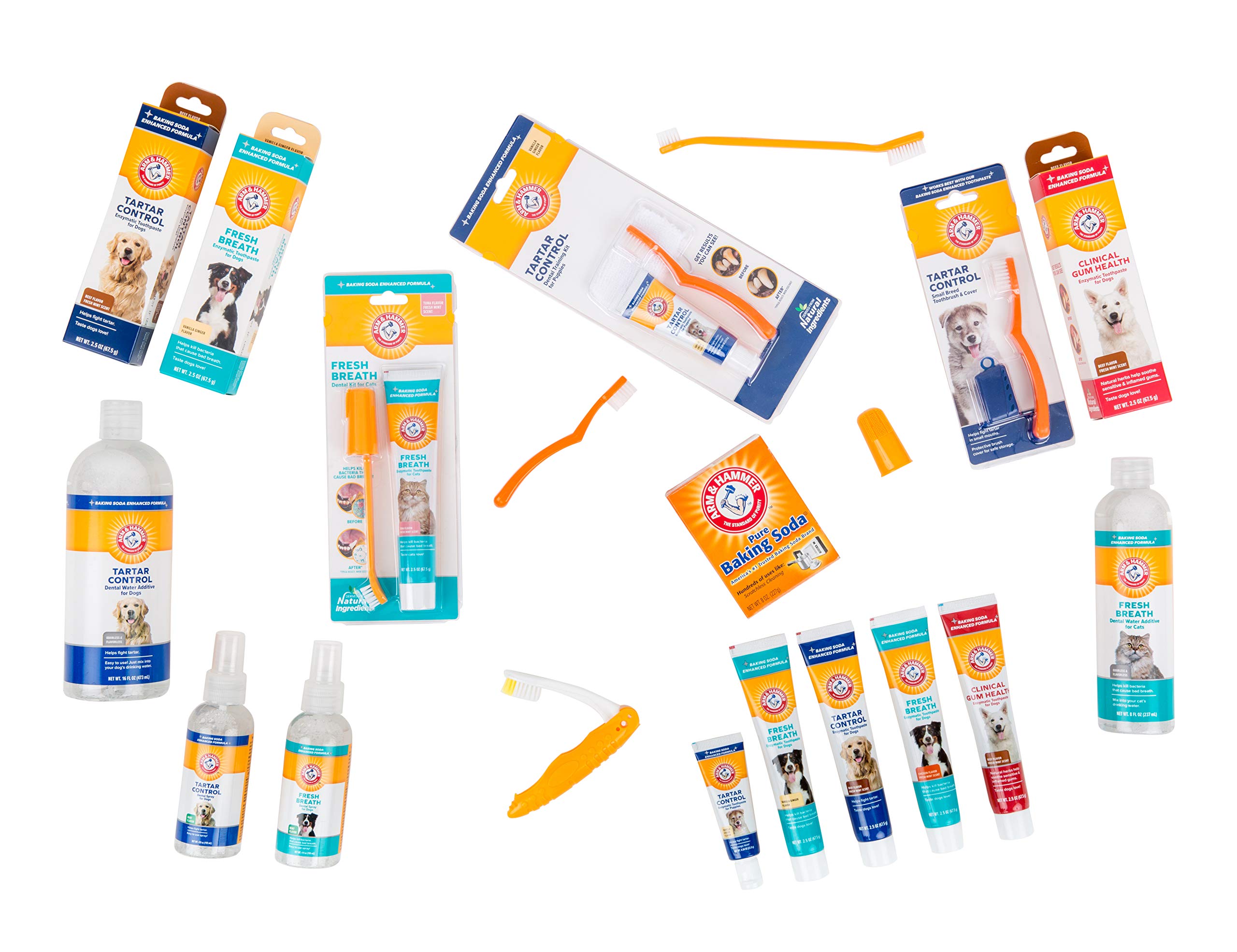 Arm & Hammer for Pets 2-pack packaging close-up highlights convenient home care.