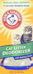 Arm & Hammer for Pets Cat Litter Deodorizer with Activated Baking Soda for odor control in litter boxes.