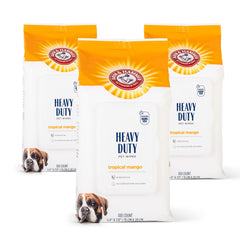 Arm and Hammer for Pets heavy-duty dog wipes pack keeps dogs clean between baths.