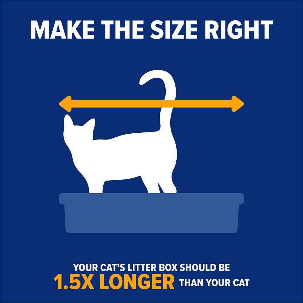 Arm & Hammer rimmed box compatible with pine, crystal, and clumping litters.