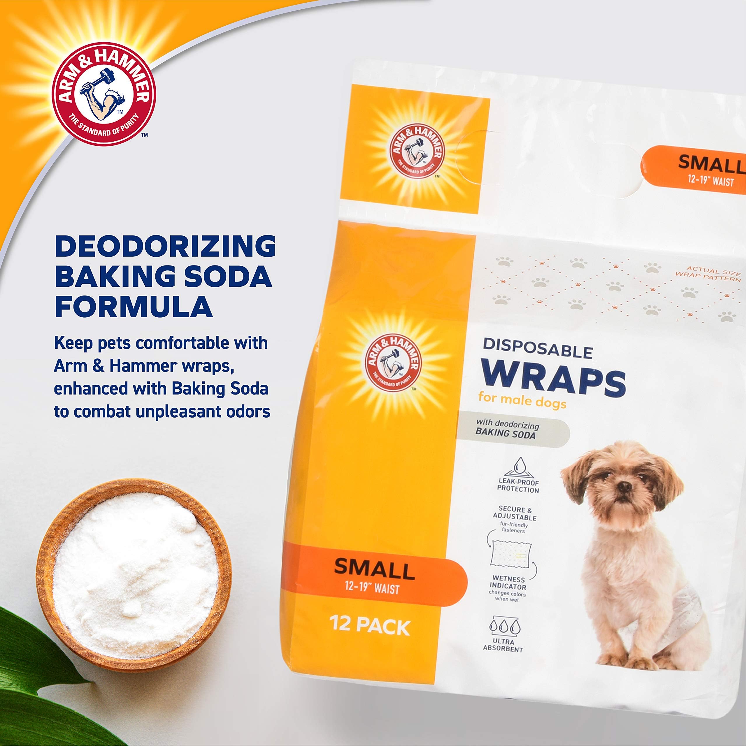 Arm & Hammer wrap closeup reveals absorbent core for moisture control.