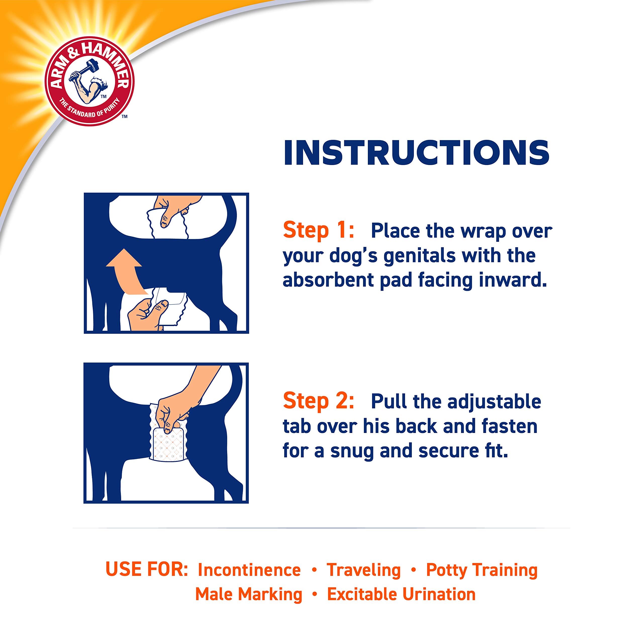 Arm & Hammer quick-change tabs enable easy fitting adjustments.