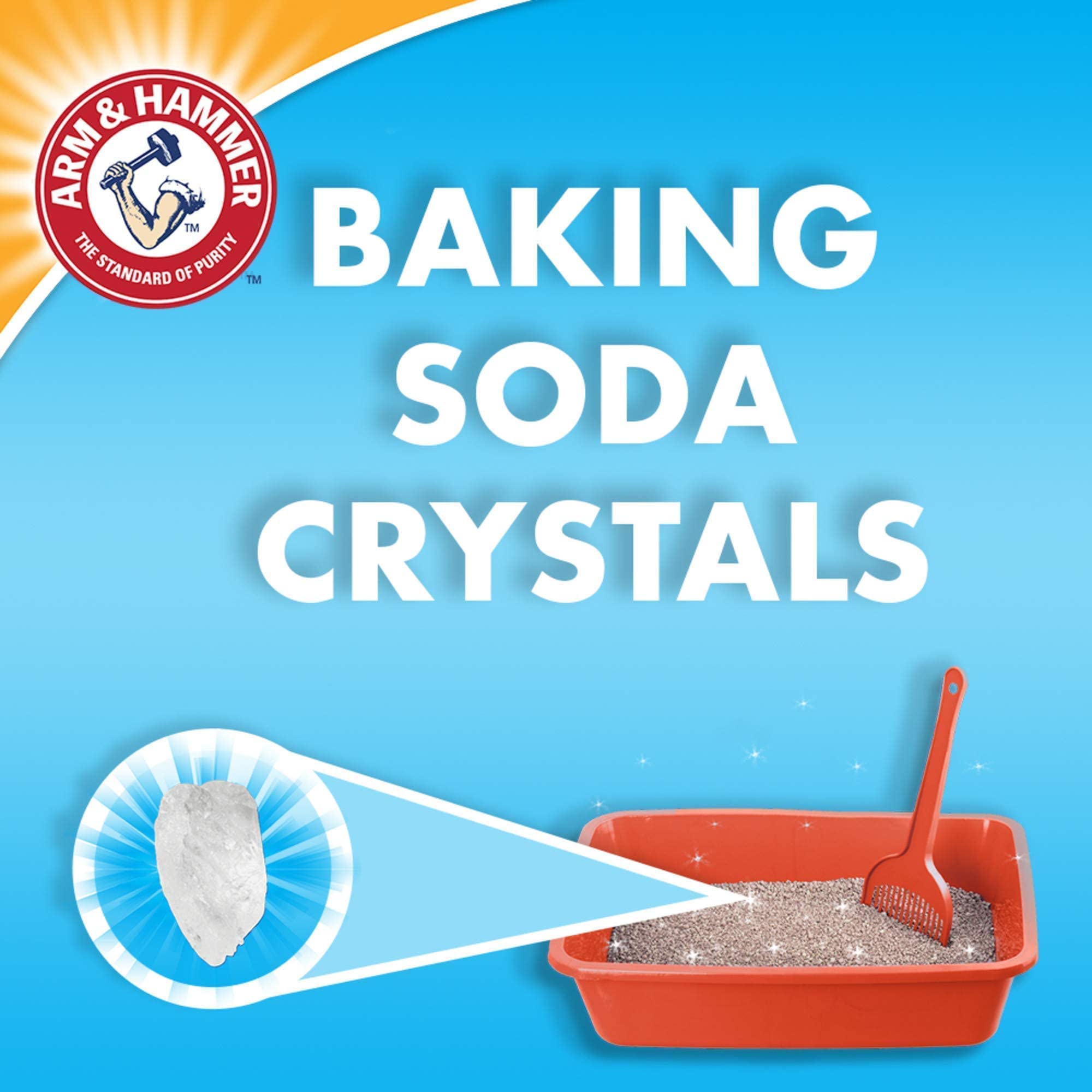 Litter box area remains cleaner with Arm & Hammer Super Scoop use