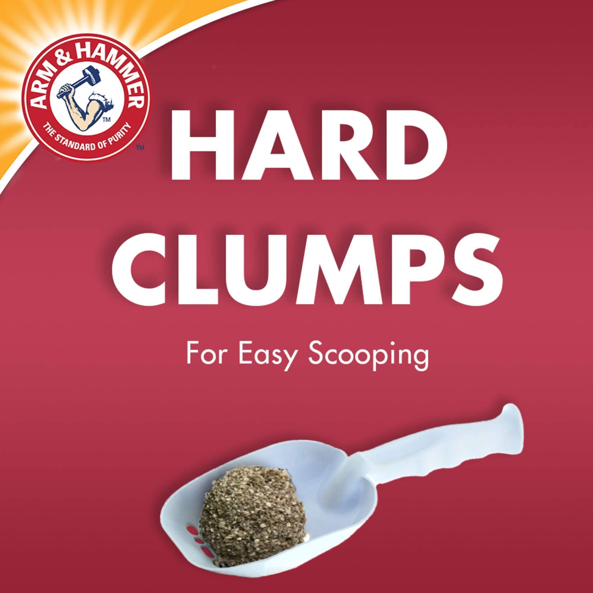 Easy cleanup feature highlighted in Arm & Hammer Super Scoop litter