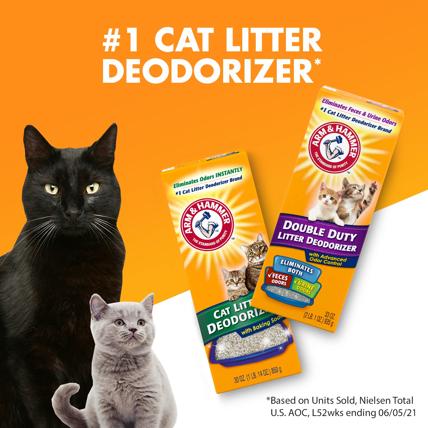 ARM & HAMMER Double Duty pack enables easy daily deodorizing.
