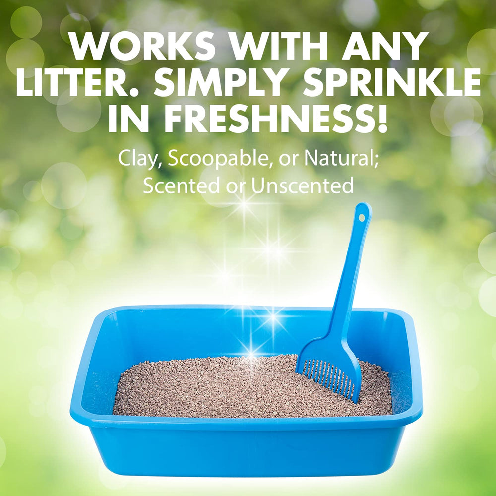 ARM & HAMMER cat litter deodorizer promotes room freshness.
