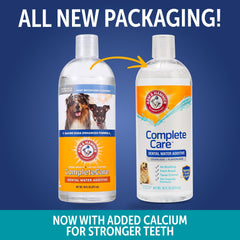 Arm & Hammer Complete Care dissolves invisibly in the water bowl for easy daily use.