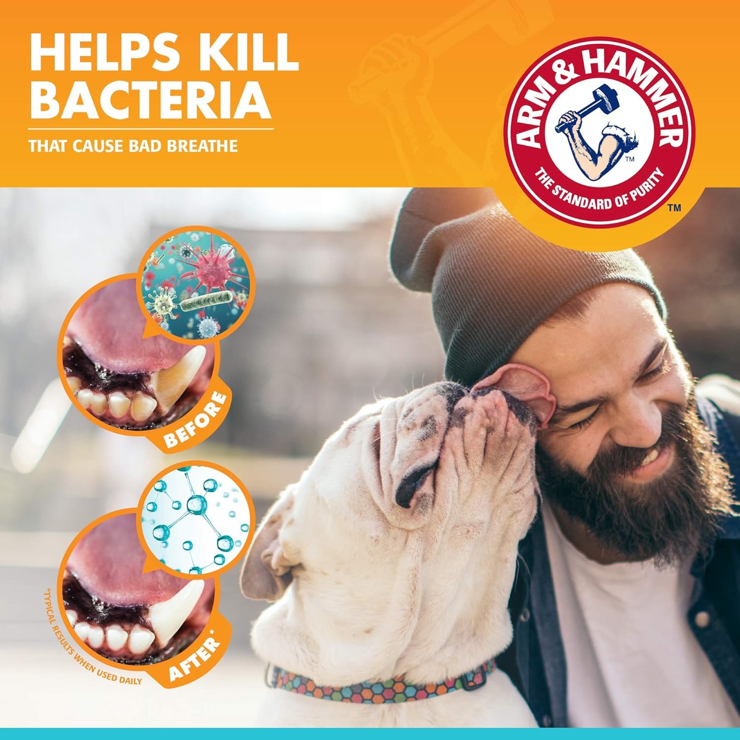 Arm and Hammer mint flavor dog breath freshener for fresher breath