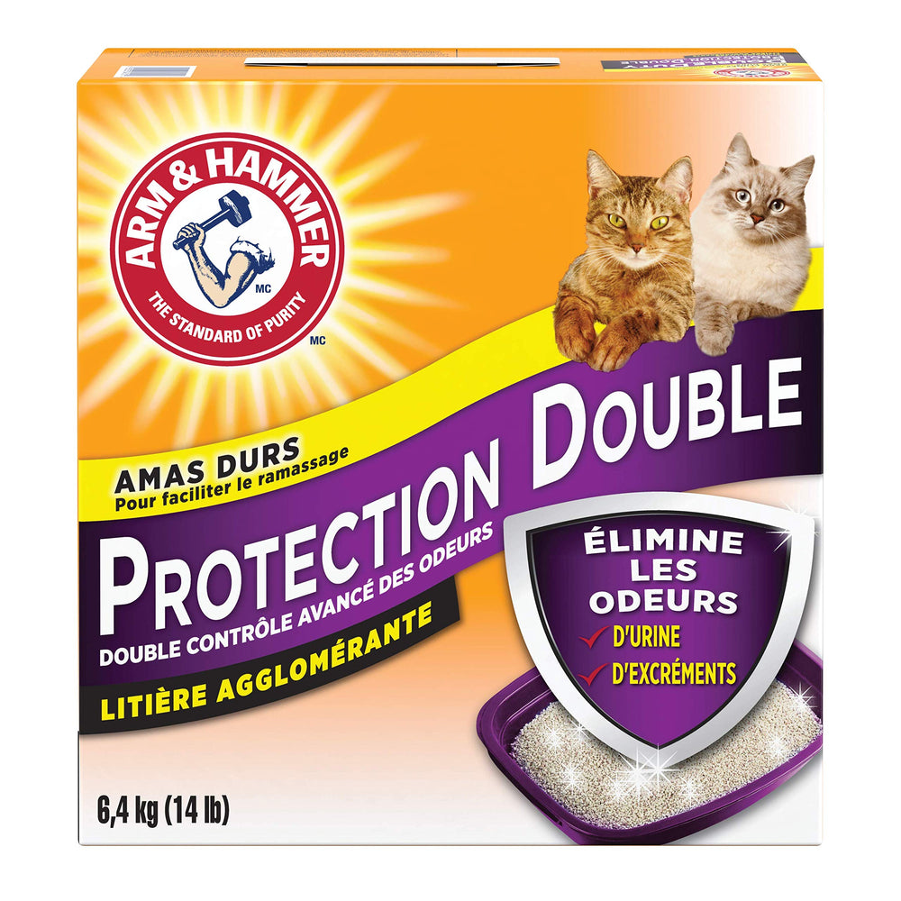 Arm & Hammer Double Duty Cat Litter comes in a convenient 14lb container.