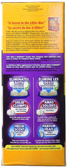 Arm & Hammer Double Duty Cat Litter low-tracking design keeps floors cleaner.