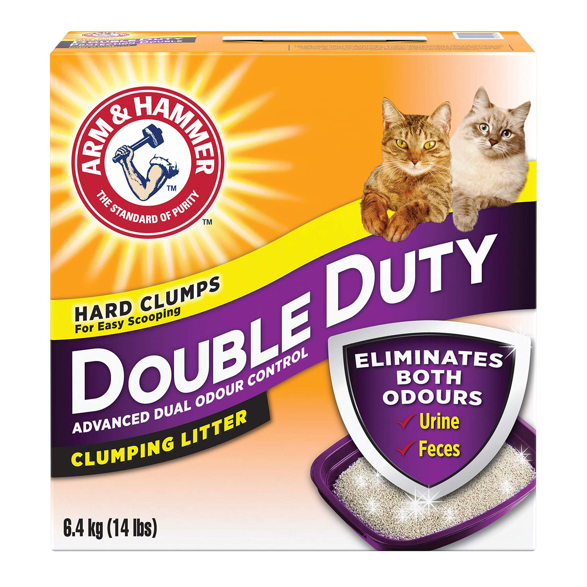 Arm & Hammer Double Duty Cat Litter showing odor-control in action for a fresher home.