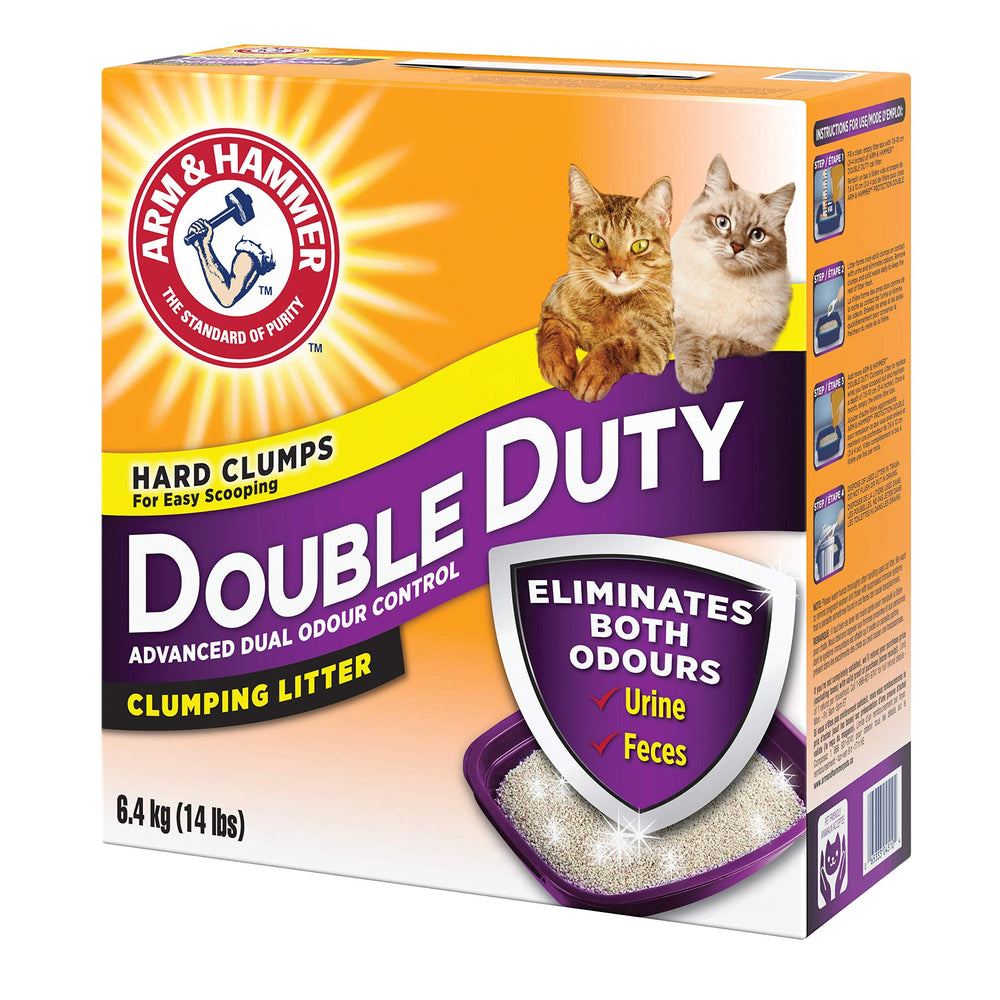 Arm & Hammer Double Duty Cat Litter forms tight clumps for easy scooping.