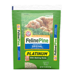 Arm & Hammer Feline Pine Platinum absorption shows odor-locking action for a cleaner litter box.