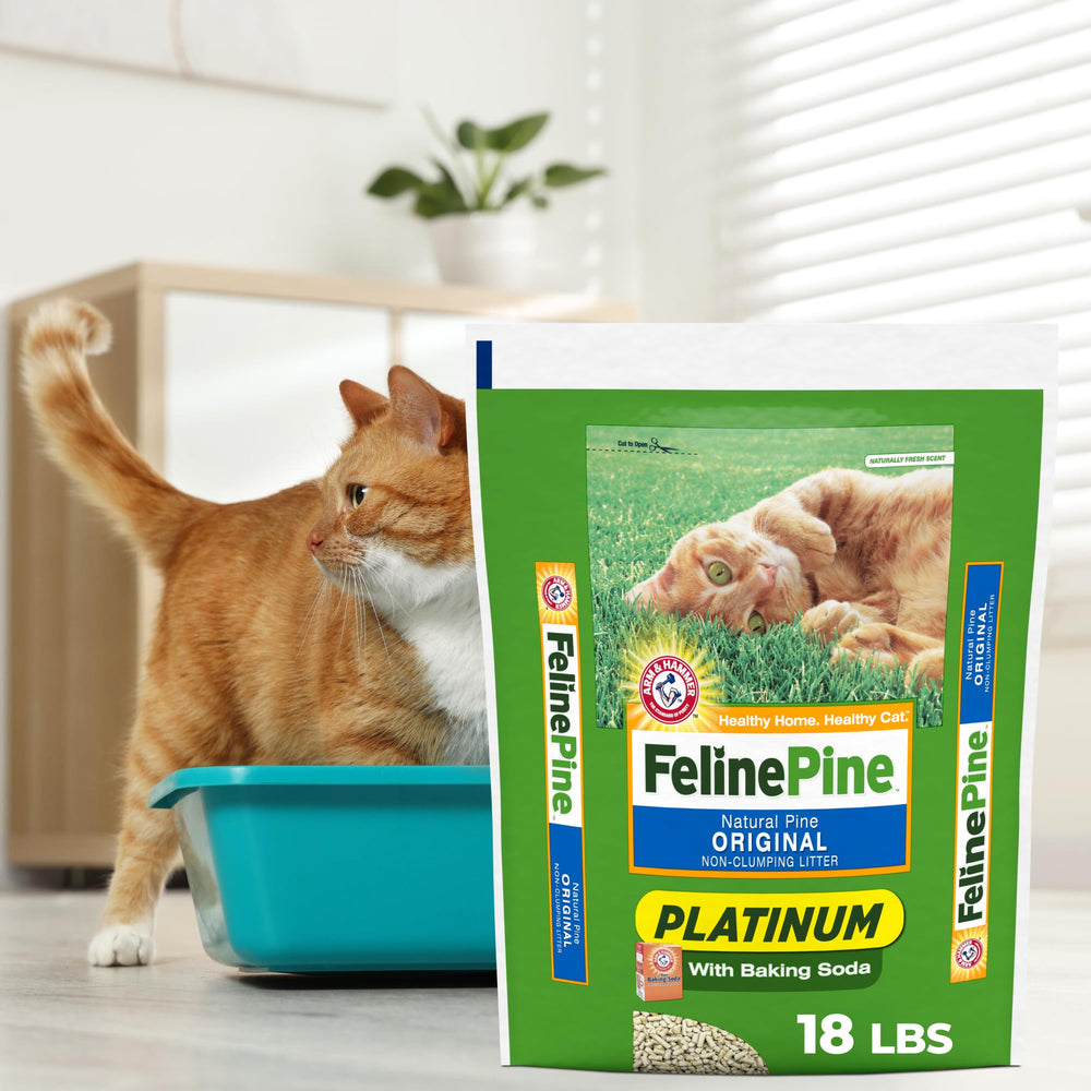 Ready-to-use litter setup with notice of odor control benefits.