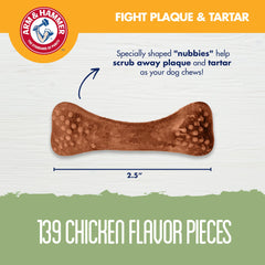 Chicken flavored Nubbies dental treats appealing to dogs