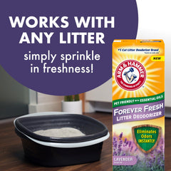 Forever Fresh lavender scent diffuses on packaging for long-lasting freshness.