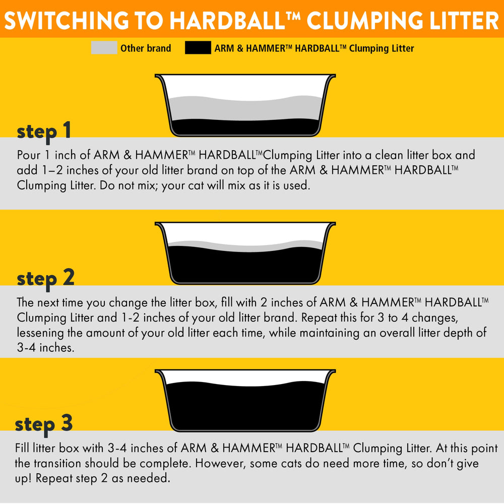 Arm and Hammer HardBall selection showing color variation doesn't affect performance.