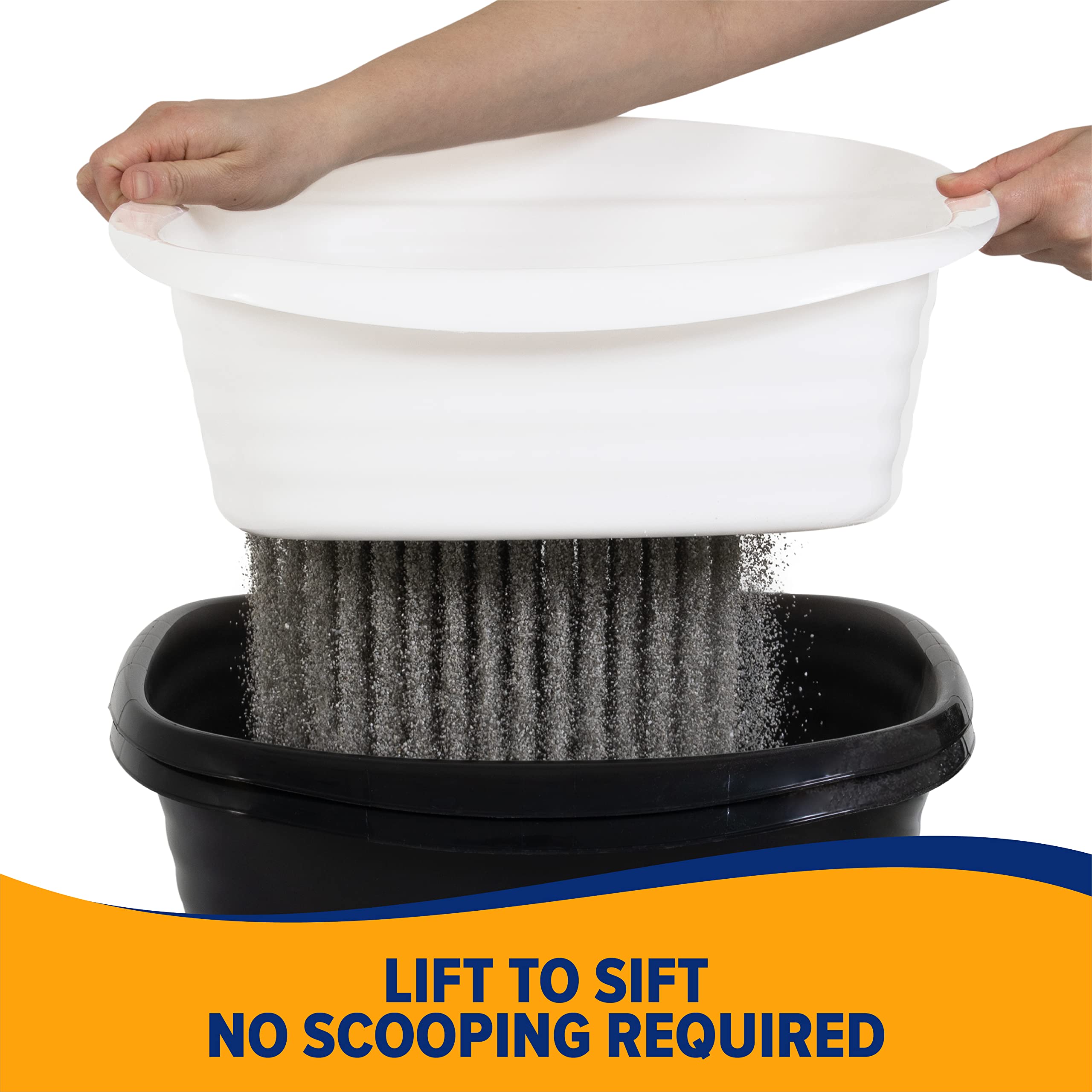 Arm & Hammer litter-compatibility-pine-crystal-pellets shows versatile litter options.