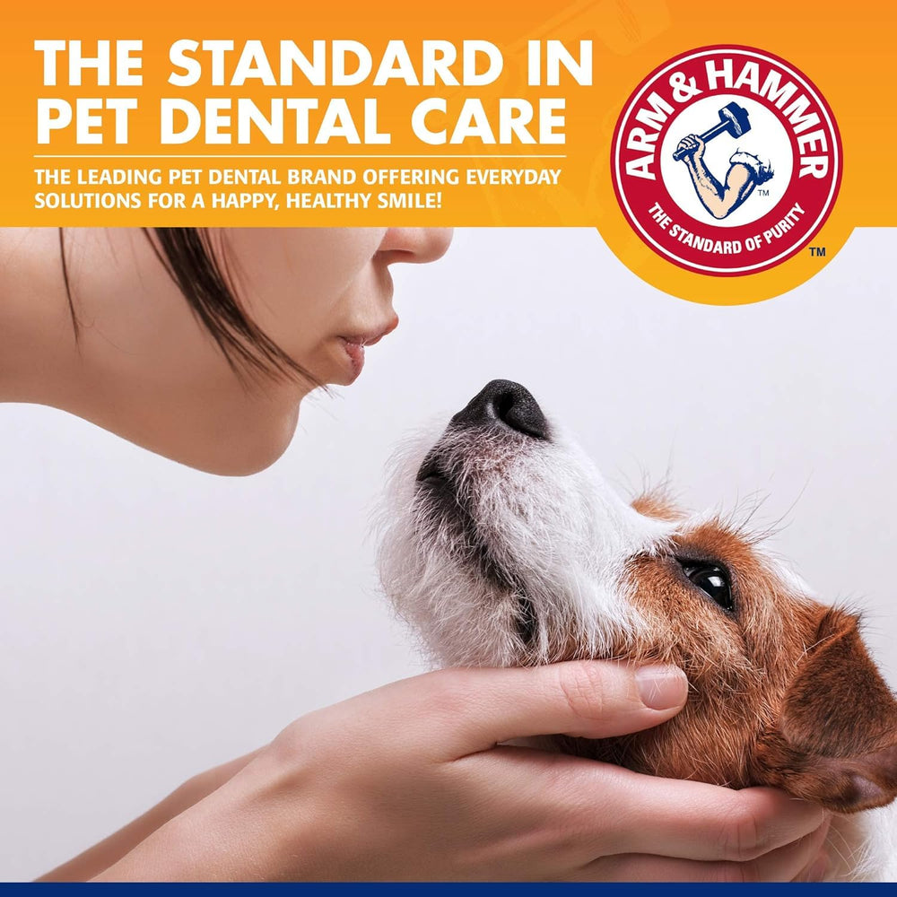 Arm & Hammer for Pets banana mint flavor visual emphasizes flavor variety improves acceptance.