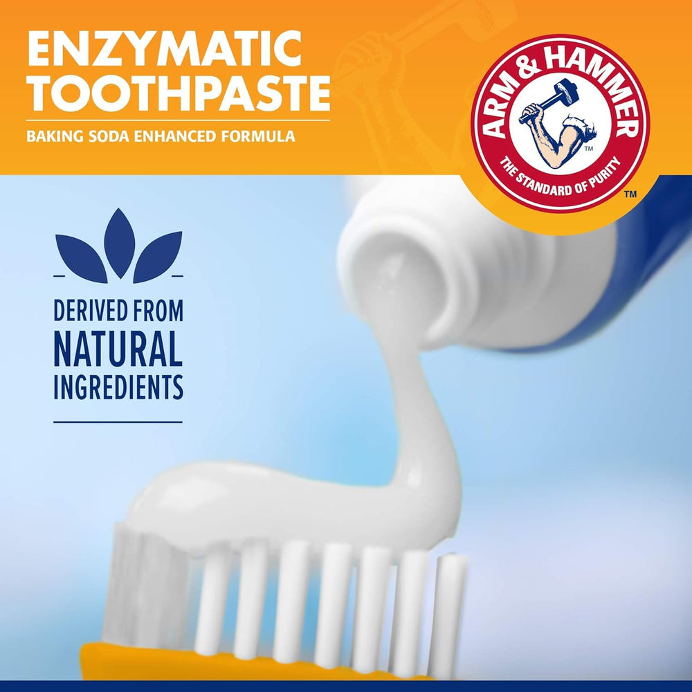 Arm & Hammer for Pets double-sided toothbrush demonstrates full-mouth cleaning.