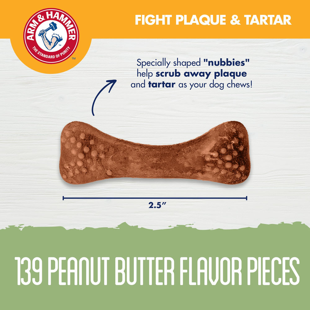 Arm & Hammer Nubbies with calcium fortification help teeth strength during routines.