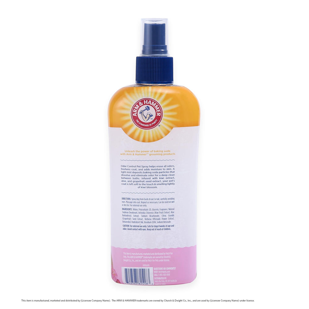Arm & Hammer for Pets dog-safe ingredients in paraben-free formula.