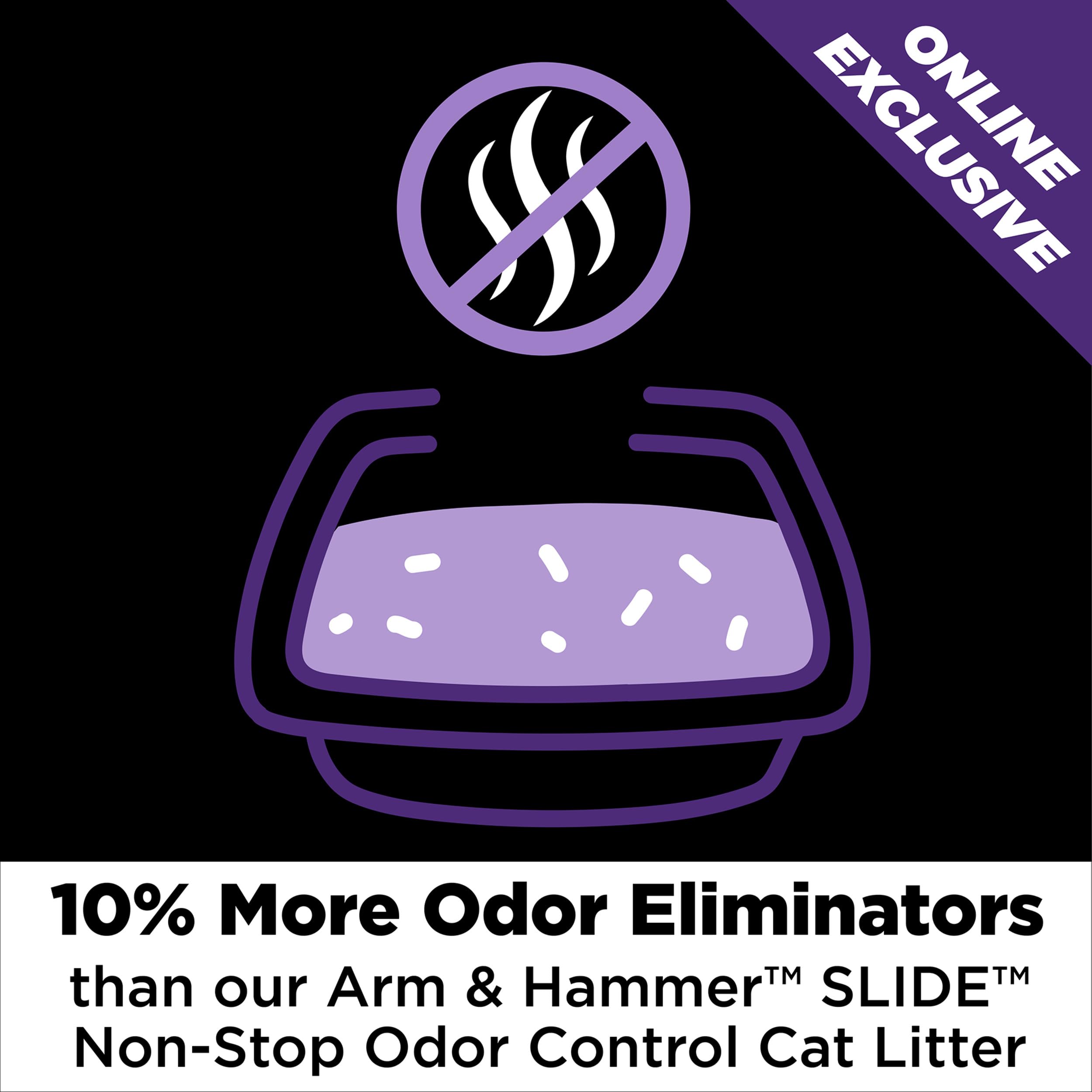 Arm and Hammer Slide 10% more odor eliminators for stronger control.