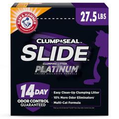 arm & hammer slide platinum multi-cat litter slides out for quick cleanup.