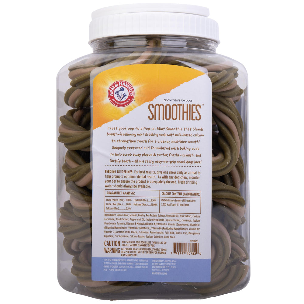 Arm & Hammer Smoothies mint flavor freshens breath on contact.