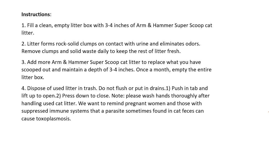 Arm & Hammer Super Scoop fragrance-free clumps show solid removal of waste