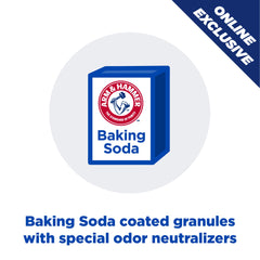Baking Soda powered odor neutralization for a fresher litter box.