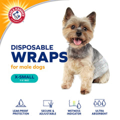 Arm & Hammer X-Small wrap highlighting layered absorbent core for moisture management