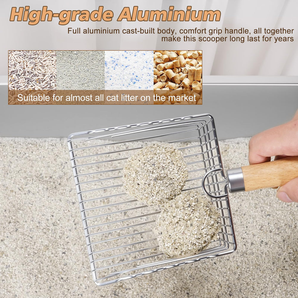 ARMLULU 11-inch cat litter scoop for quick, efficient scooping