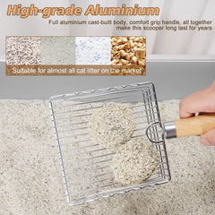 ARMLULU 11-inch cat litter scoop for quick, efficient scooping