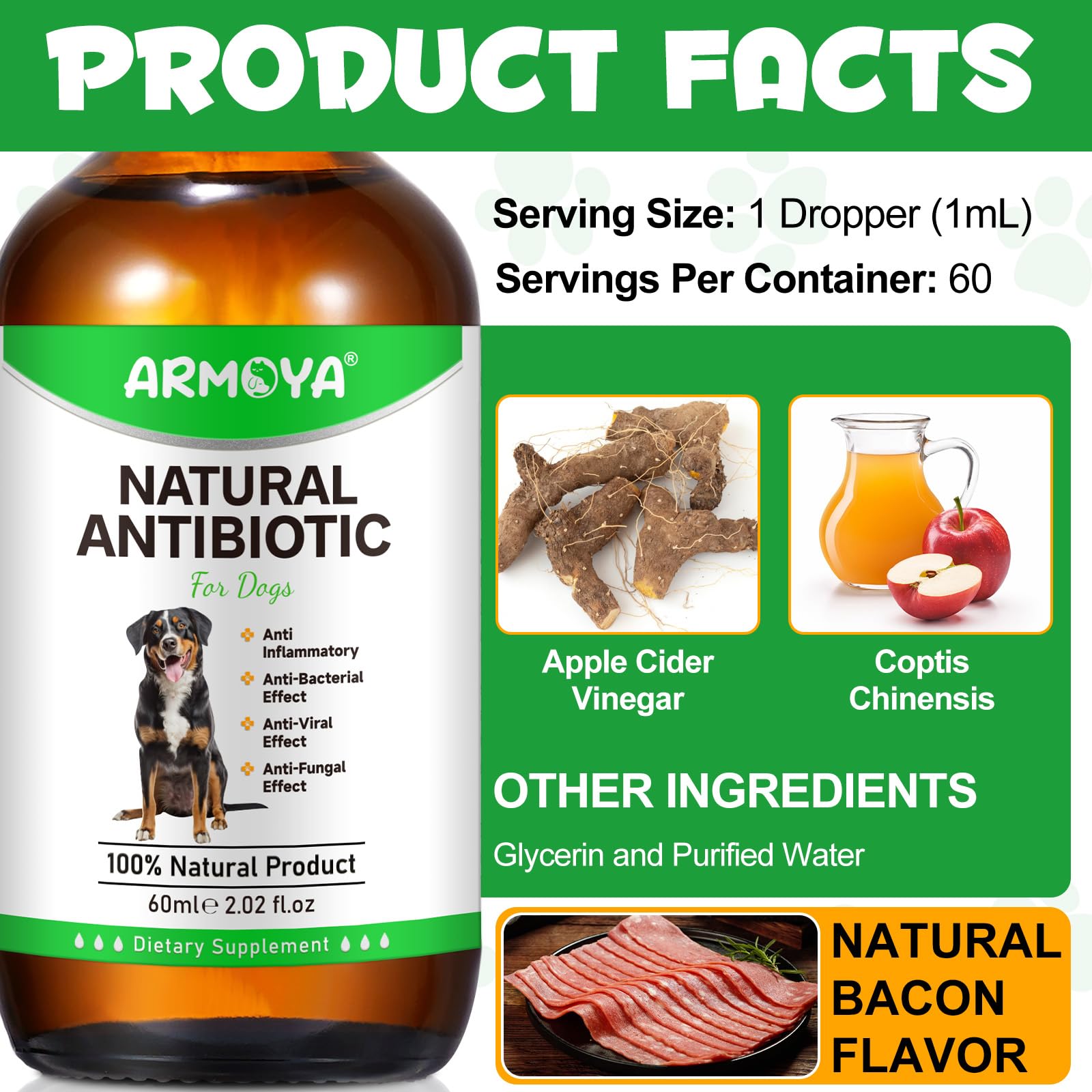 ARMOYA antibiotics dosing in food—convenient addition to meals.