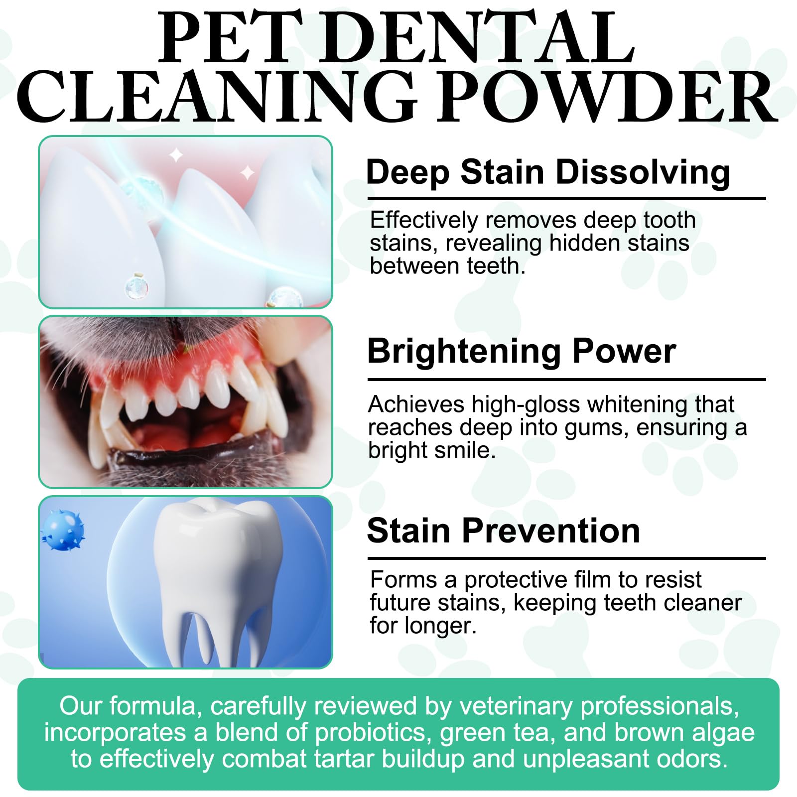 ARMOYA dog dental powder ready-to-use formula for all breeds