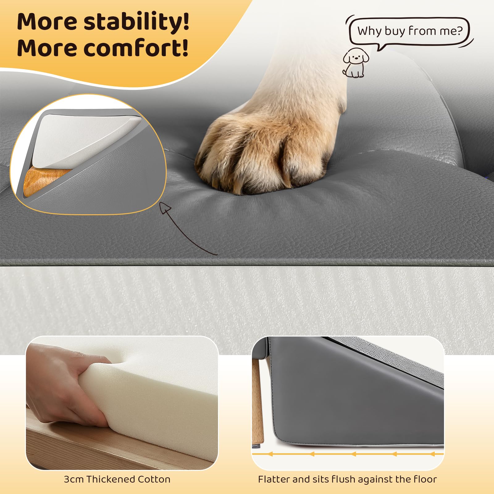 AronYada foam-core detail shows resilient daily-use construction.