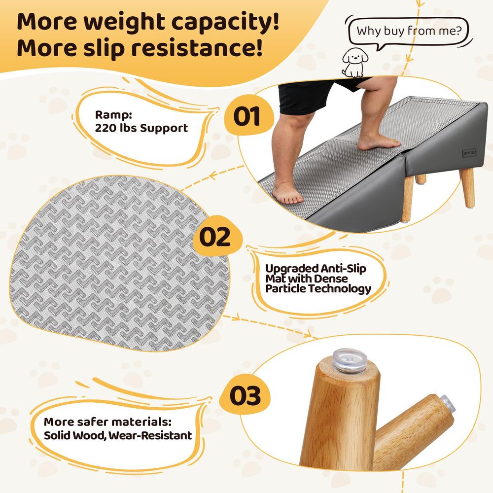 AronYada solid wood feet provide a sturdy base.