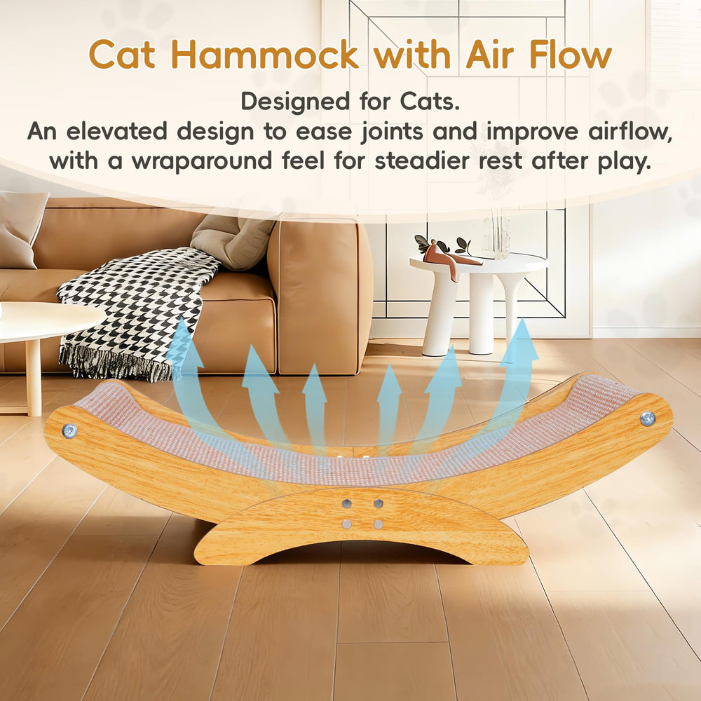 AROPEME spacious interior fits large cats for full stretch lounging.