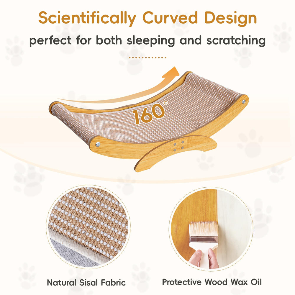 AROPEME Cat Scratcher Bed includes a nap hammock for cozy daytime rest
