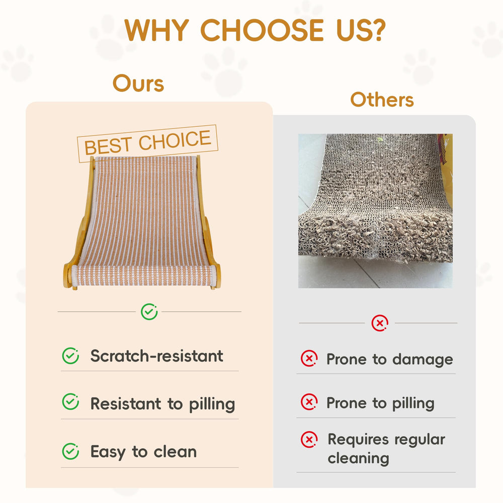AROPEME Cat Scratcher Bed features a non-slip base for stable lounging