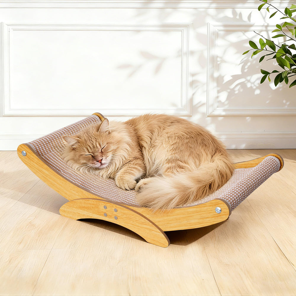 AROPEME Cat Scratcher Bed with sisal surface offers durable scratching and soothing texture