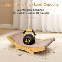 AROPEME Cat Scratcher Bed offers spacious interior for larger cats to stretch